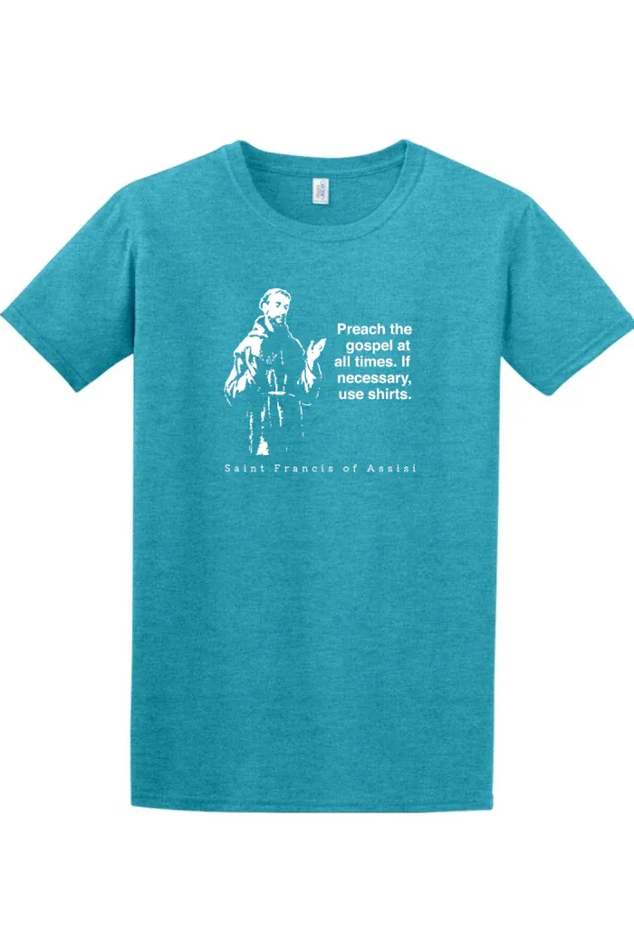 St Francis Preach Shirt Teal L