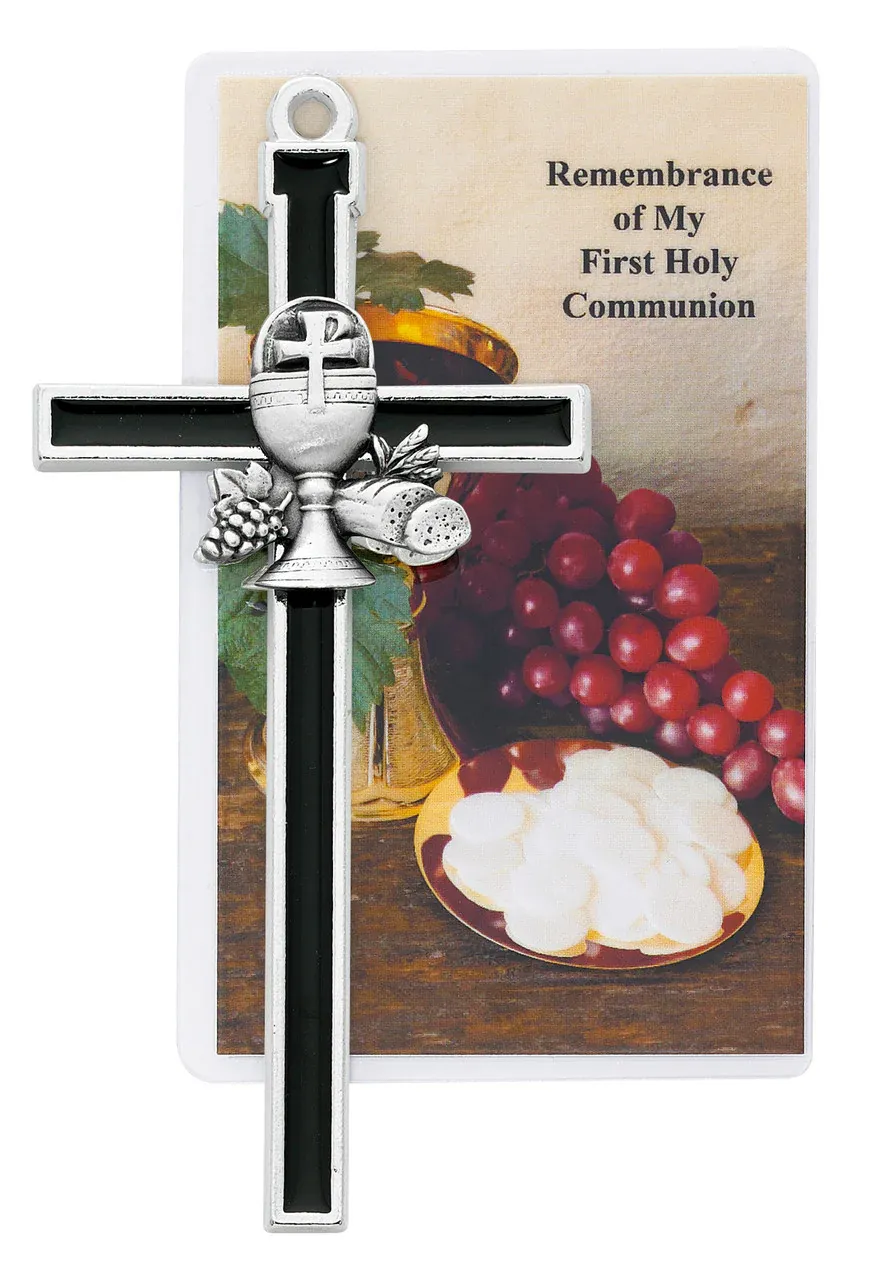 5" Black Epoxy Communion Cross