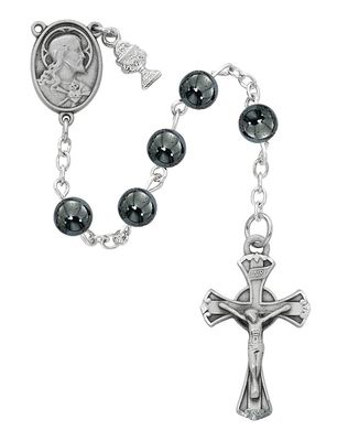 Hematite Communion Rosary 3