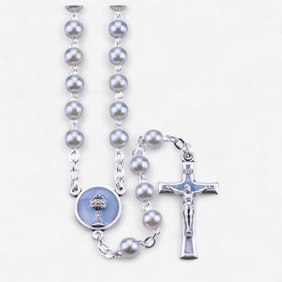 Blue Bead Communion Rosary