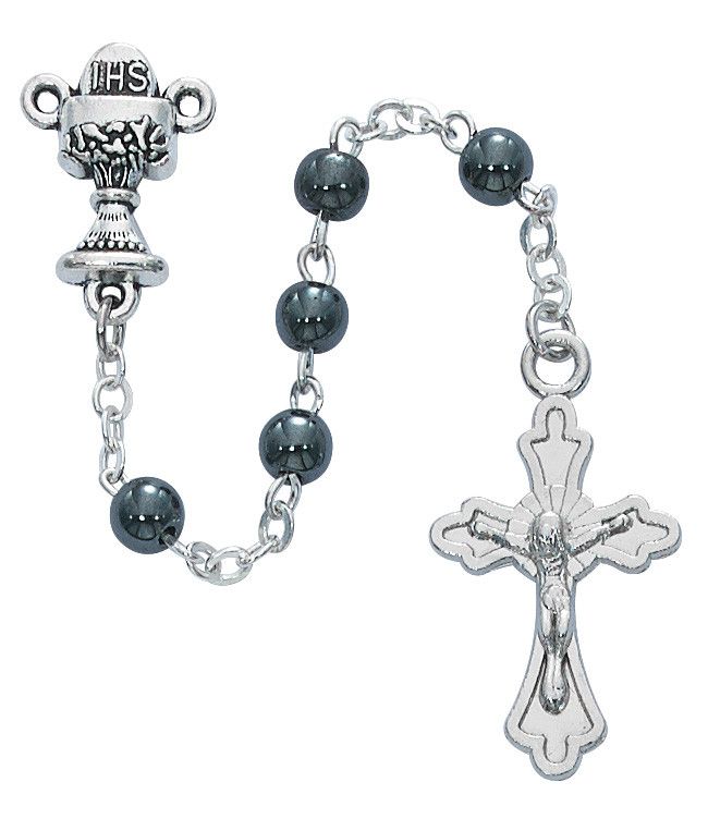 Hematite Communion Rosary 2