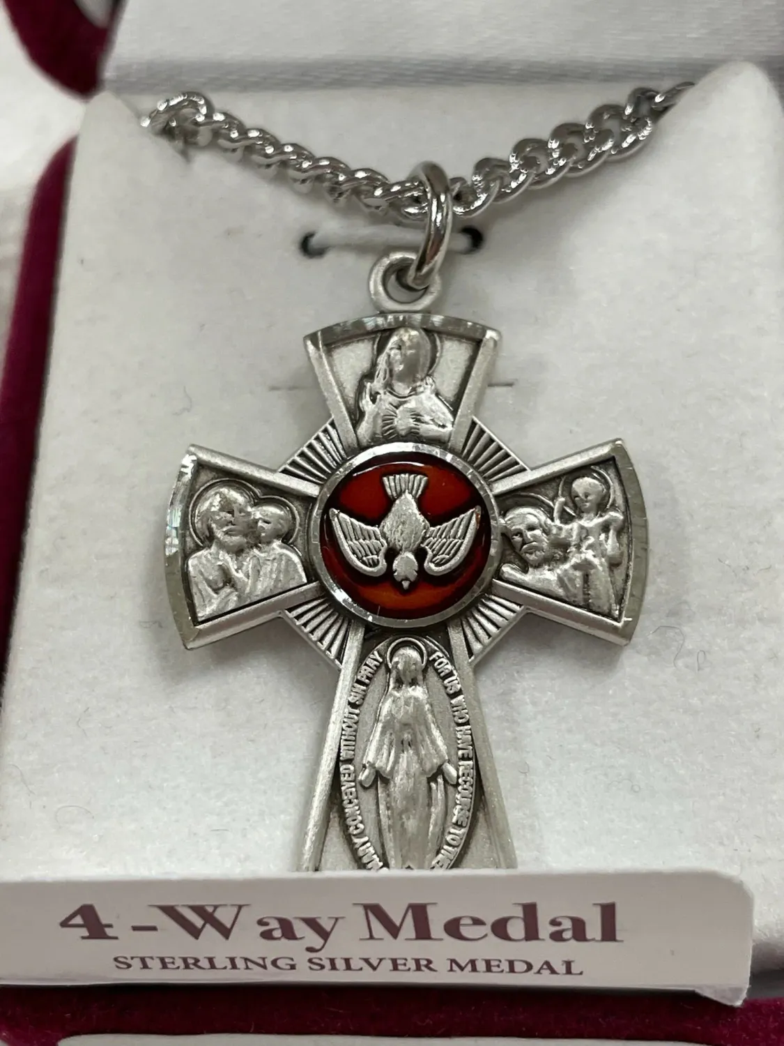 SS Lg 4 Way W/Red Holy Spirit