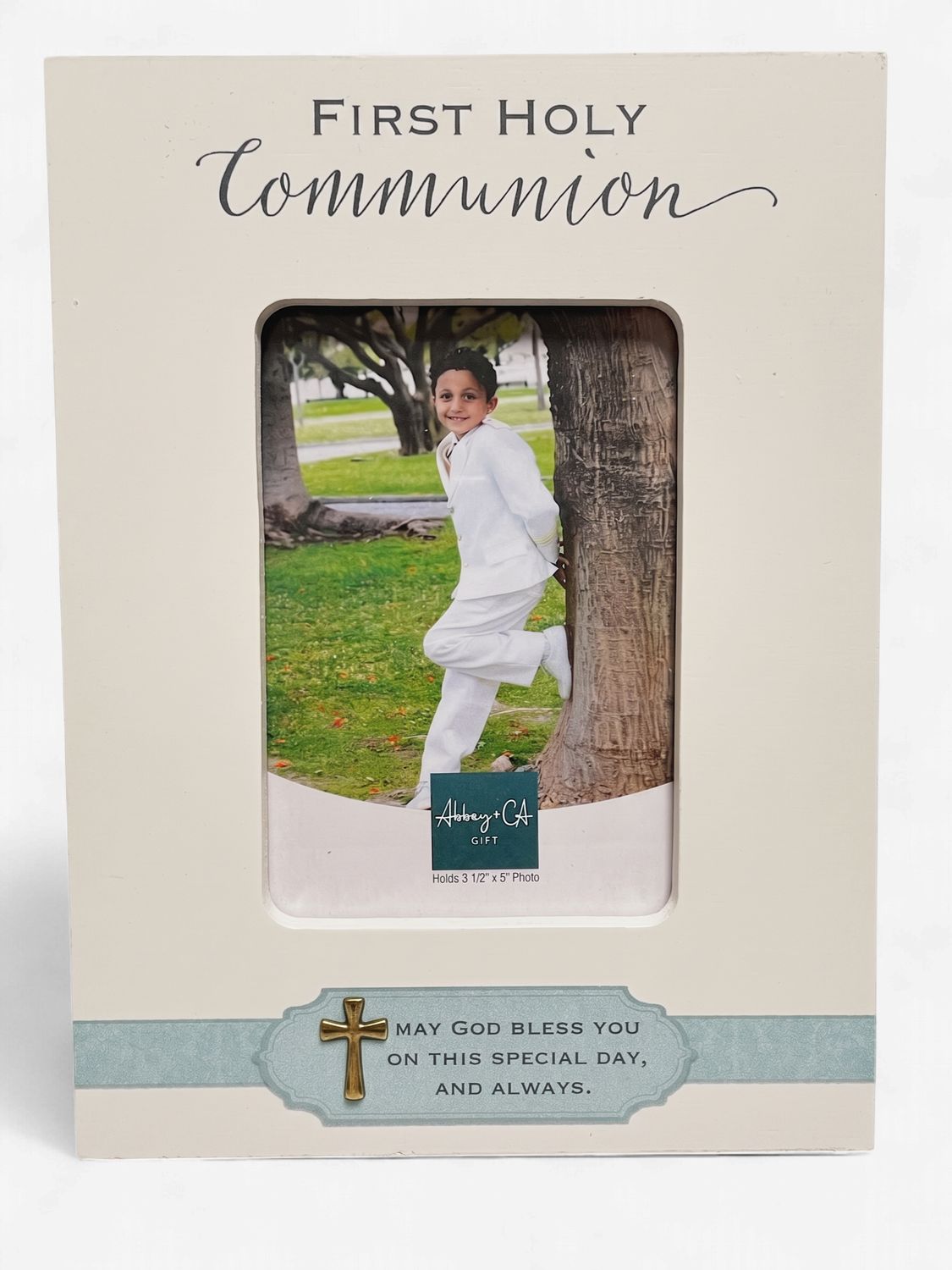 Blue Communion Frame W/Cross