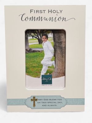 Blue Communion Frame W/Cross