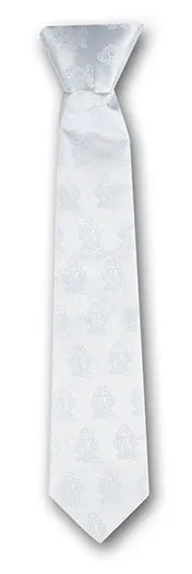 White Chalice Brocade Tie