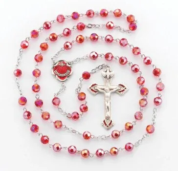 6mm Red Confirmation Rosary
