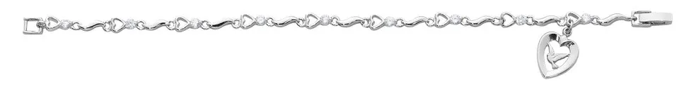 Silver W/Cz And Holy Sp Charm