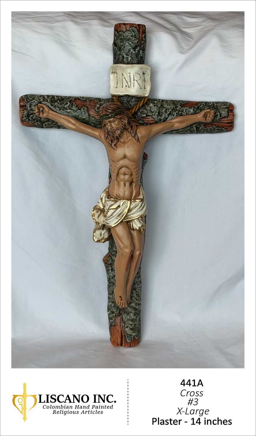 Crucifix With Green Leaves