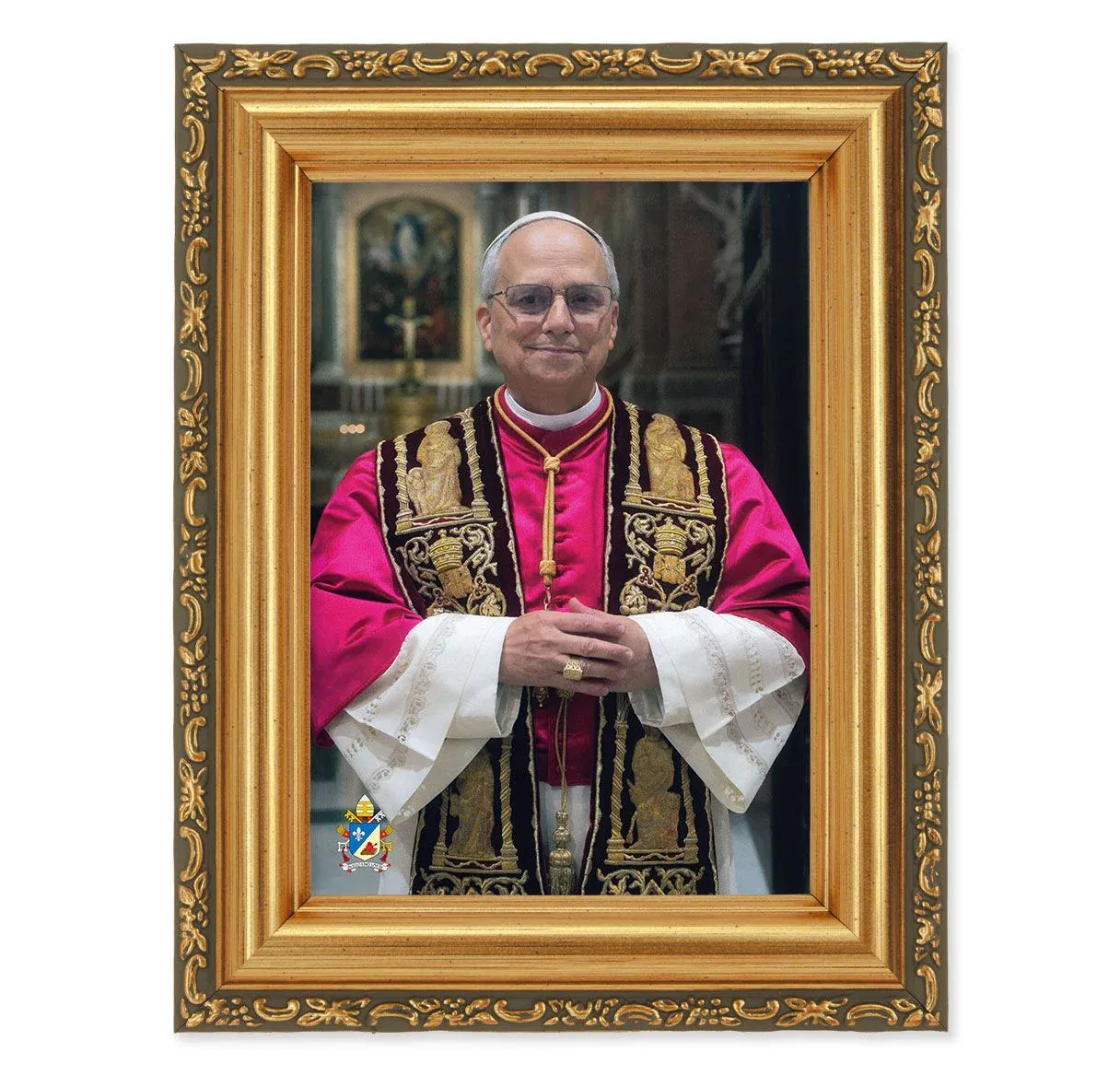 5.5"X7" Gold Pope Leo Frame
