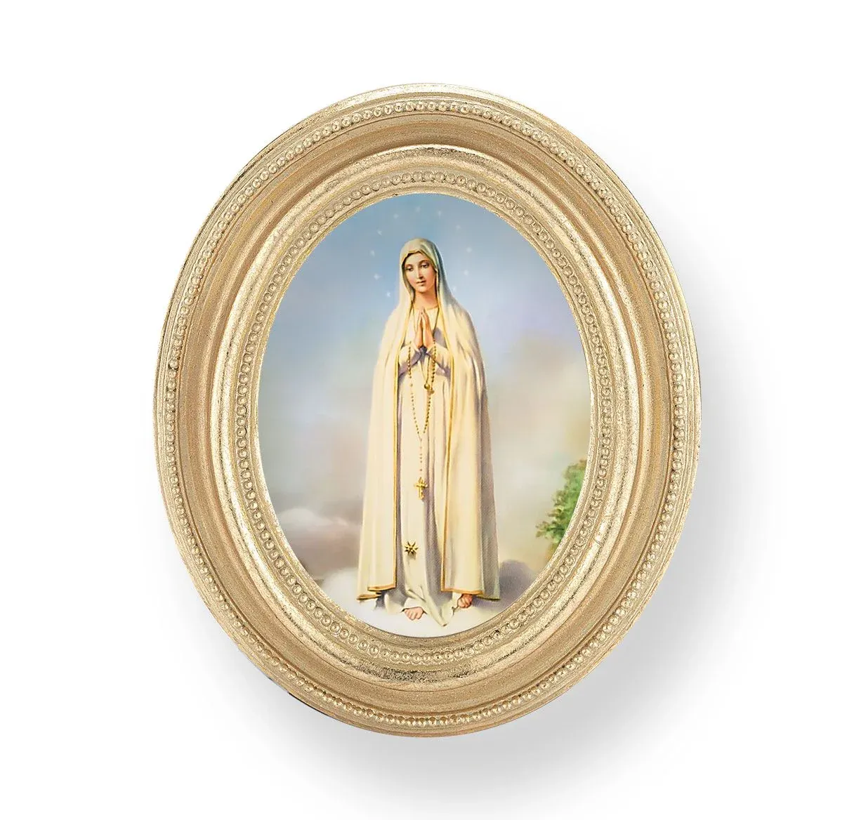 Ol of Fatima Gold Oval Frame