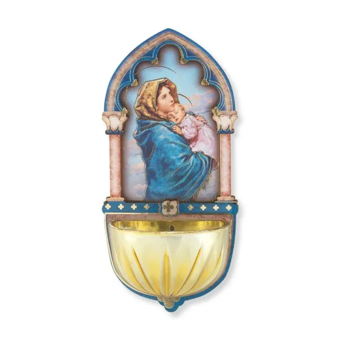 5"Madonna And Child Water Font