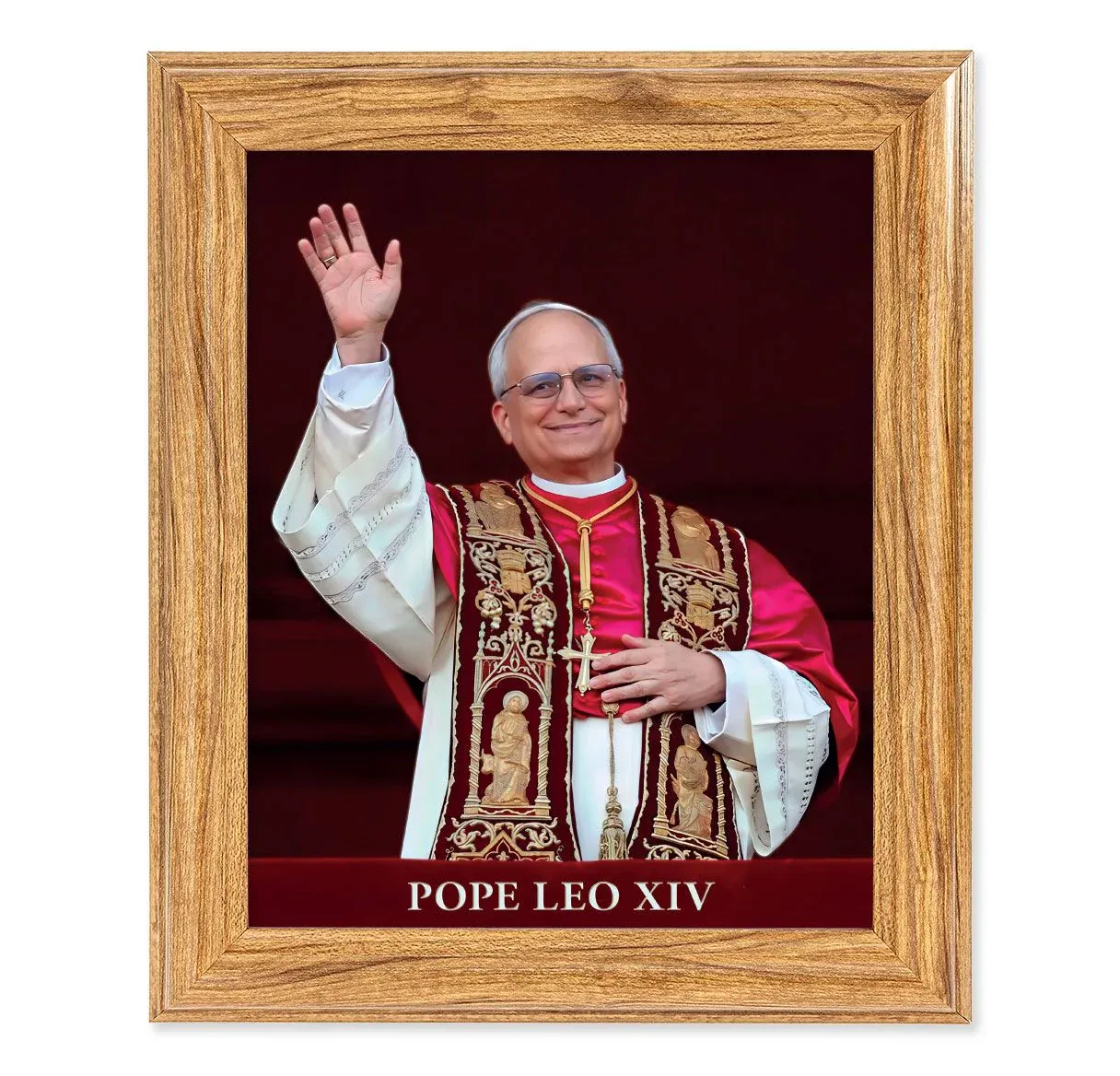 10"X12" Pope Leo In Walnut Frm