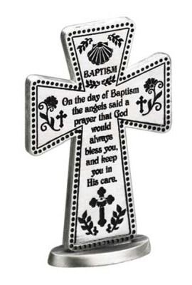 Baptism Standing Cross 3"
