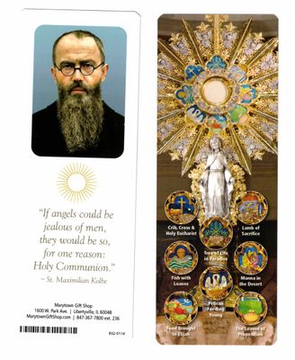 Eucharist/St Max Bookmark 25Pk