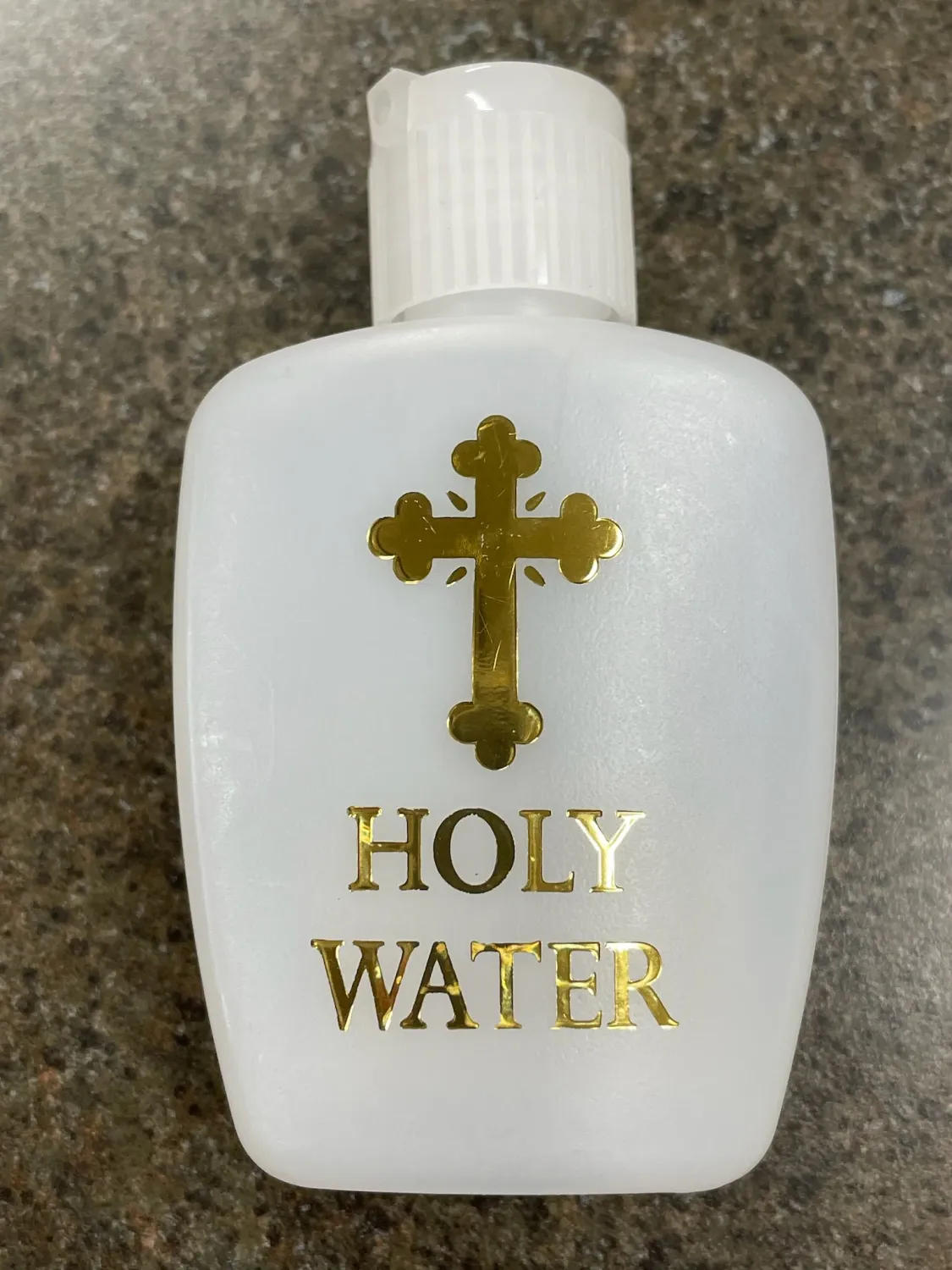 2Oz Gold Stamp Holy Water Btl