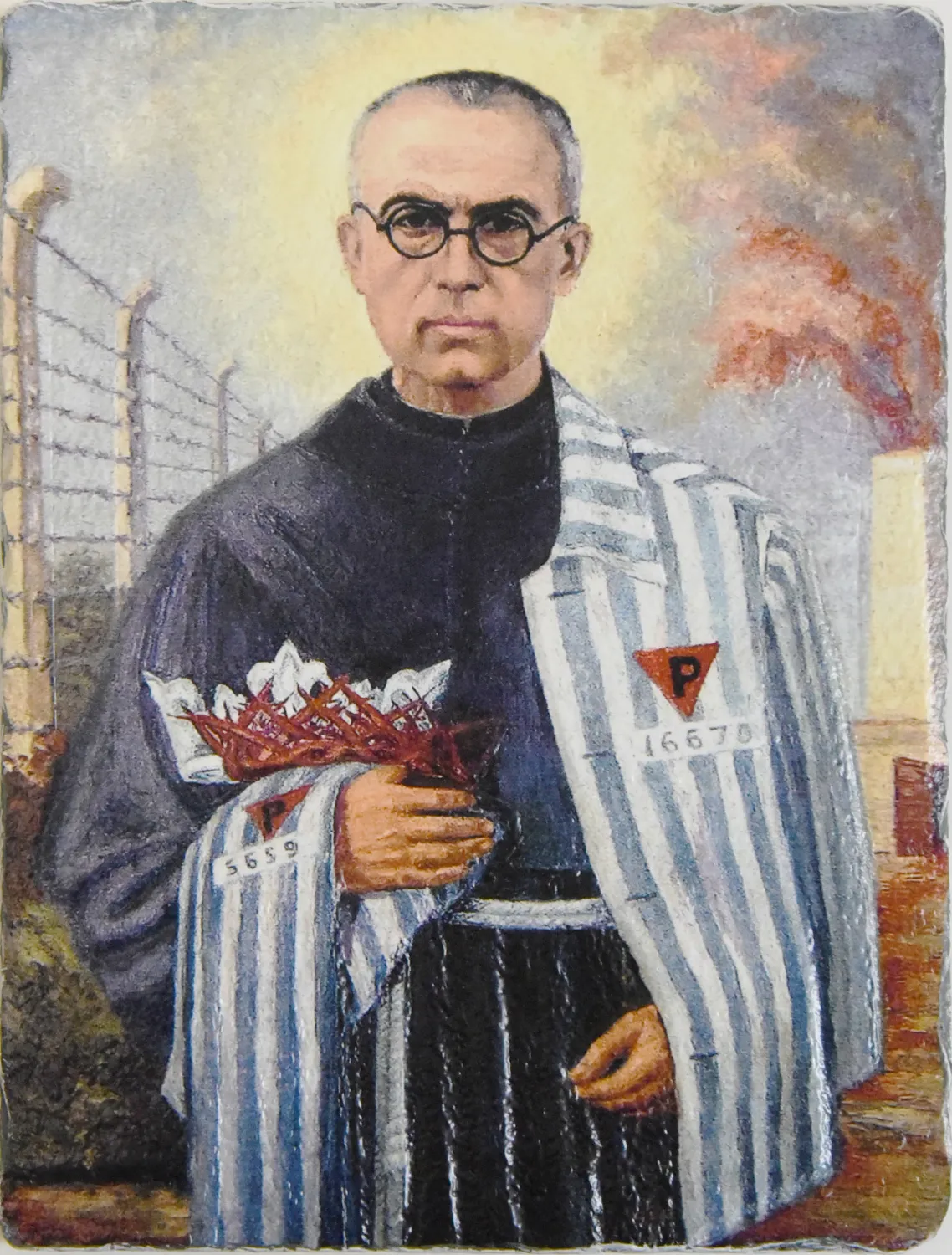 Maximilian Kolbe Plaque 6.5"H