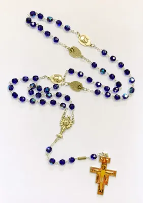 St Max Custom Blue Rosary