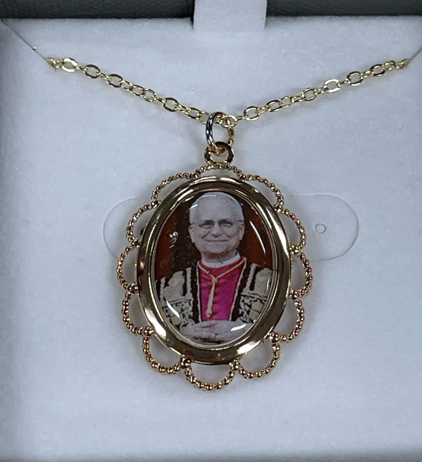 Pope Leo XIV Lace Necklace
