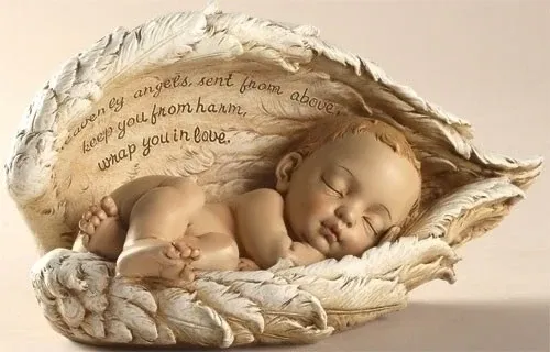 Sleeping Baby In Wings 4.25 H