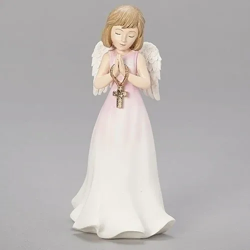 6.5" Angel With Cross Statue