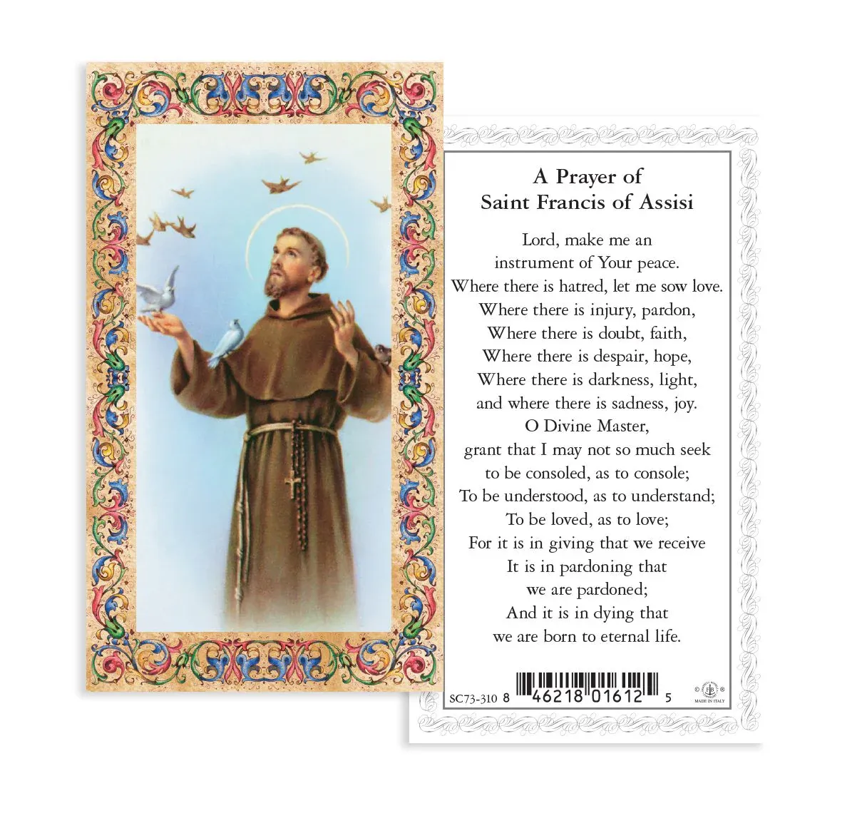 Patron St Statue Francis Assis