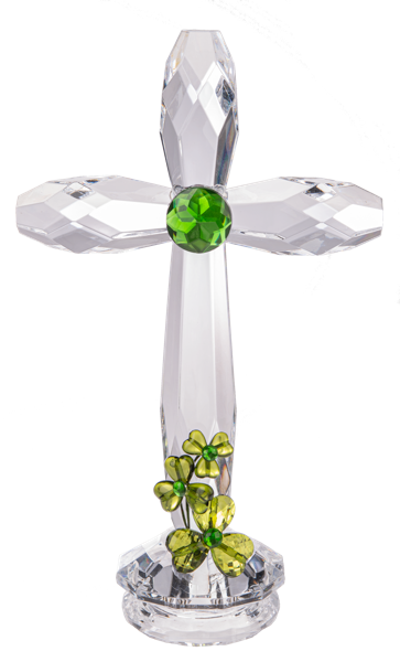Standing Shamrock Cross 7.5"