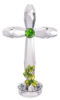 Standing Shamrock Cross 7.5"