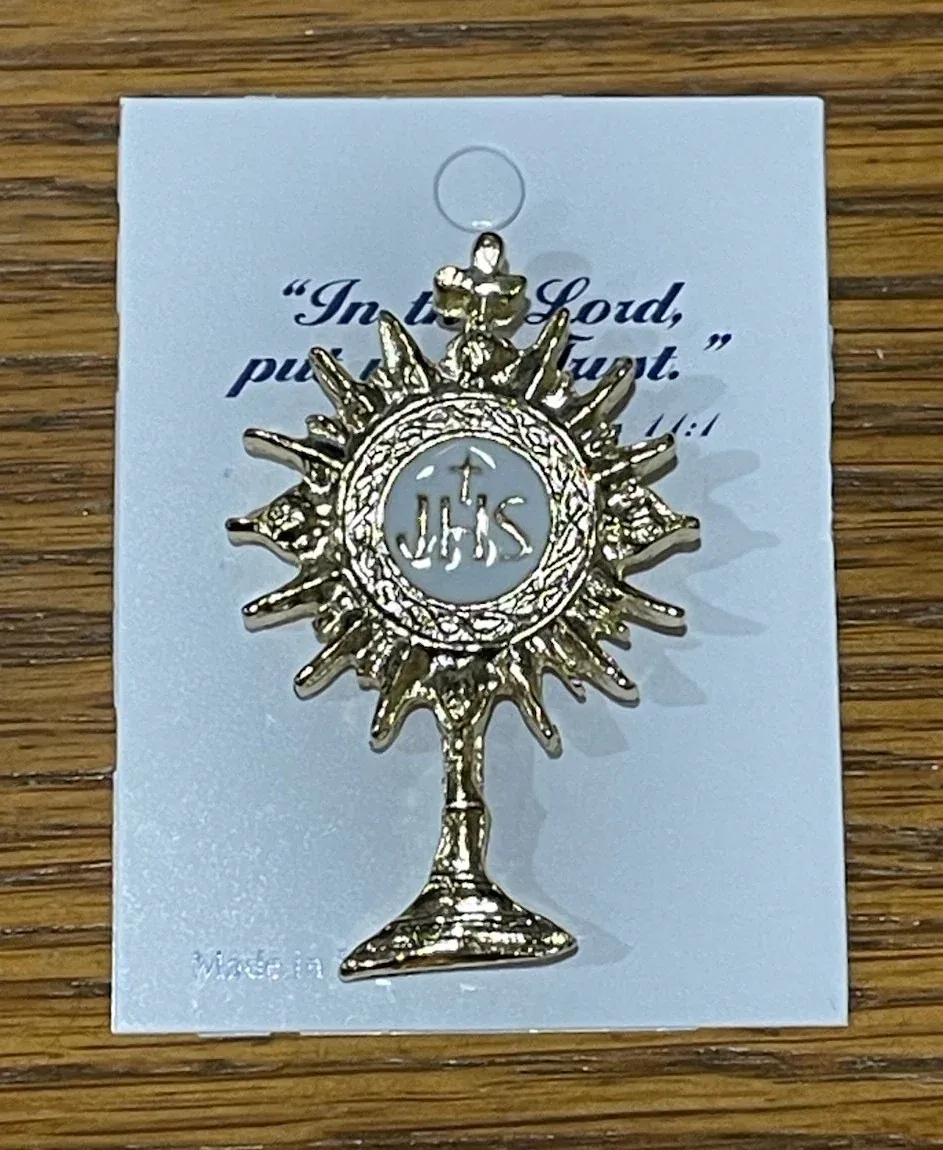 Large Monstrance Lapel Pin