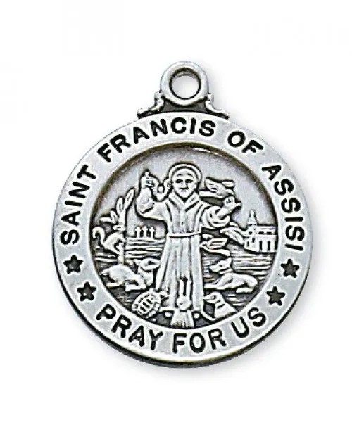SS St Francis Round Medal 20"