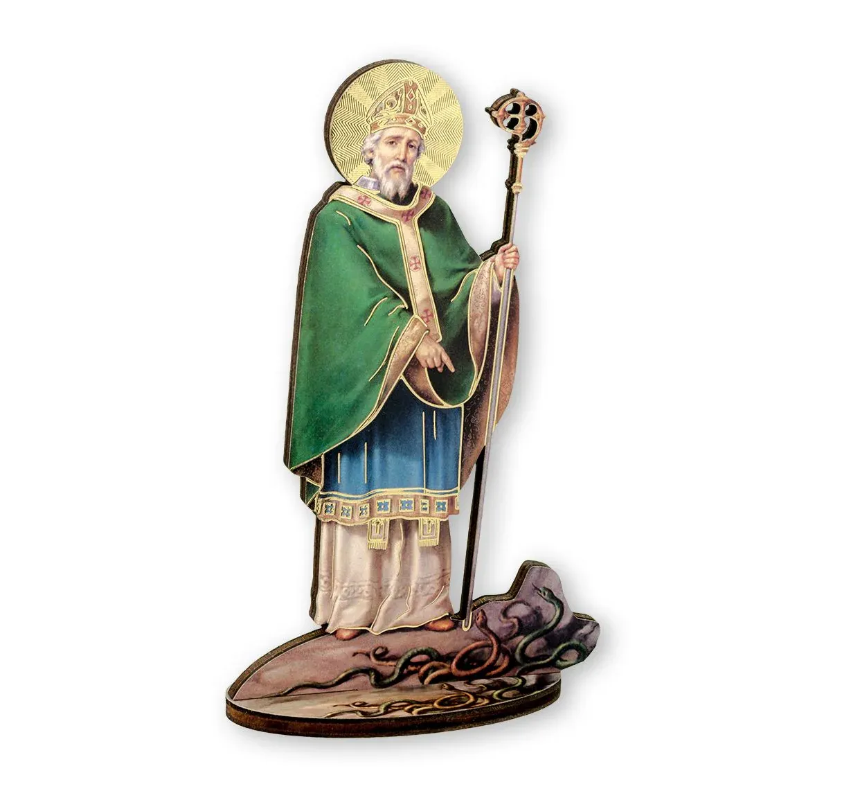 6" St Patrick Gld Foil Statue