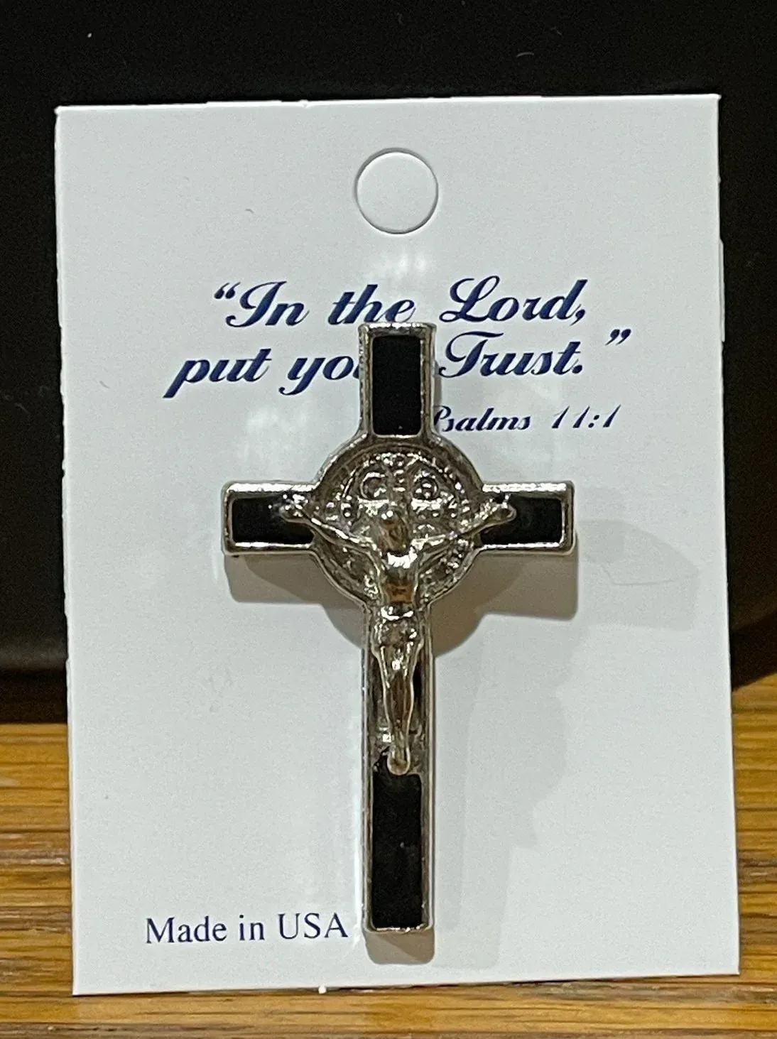St Benedict Crucifix Lapel Pin