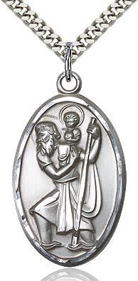 SS St Christoper 24" Chain/Box