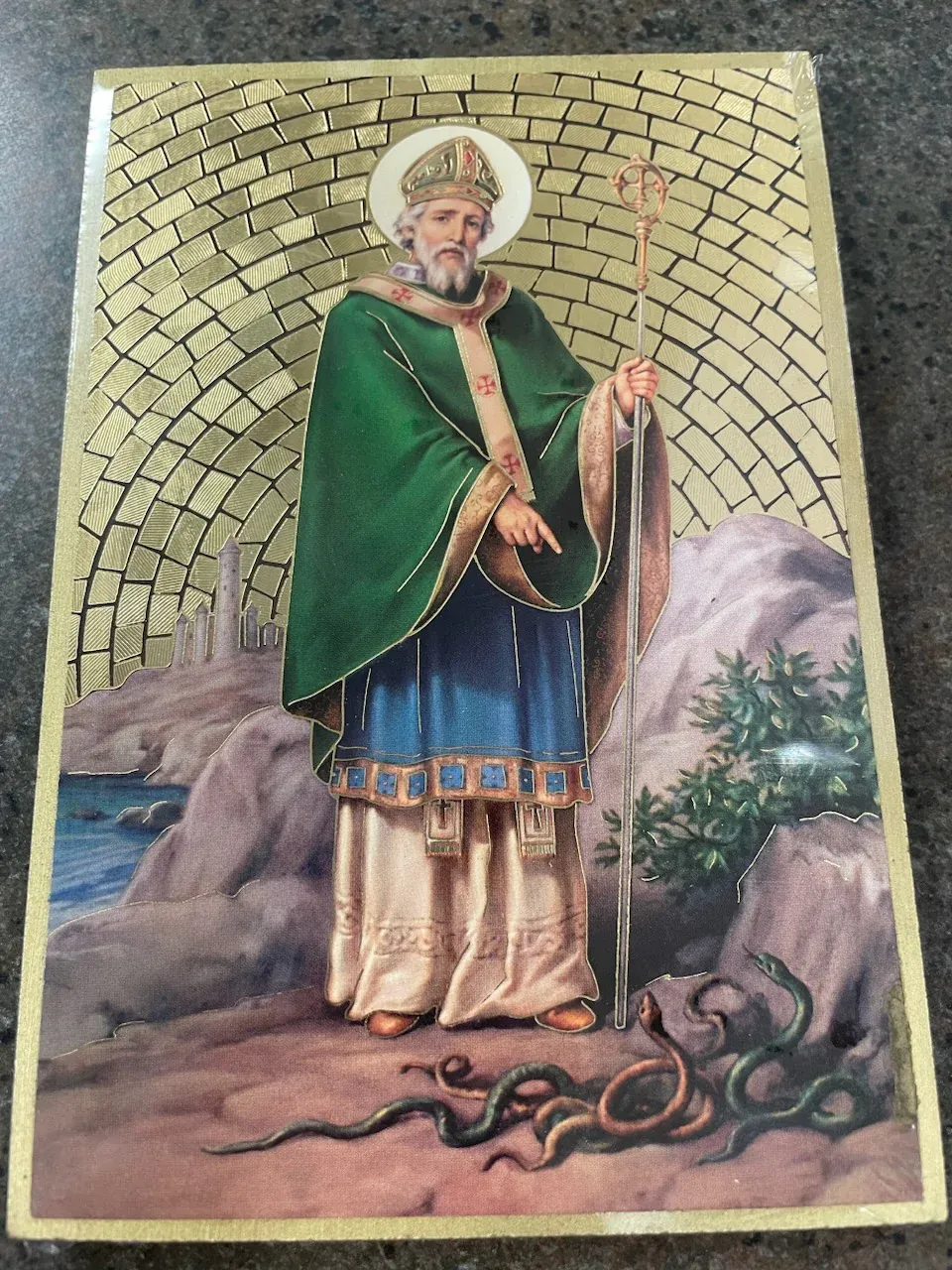 St Patrick Mosaic Plaque