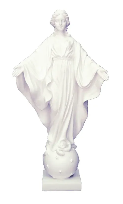 Our Lady of the Smile White 9"