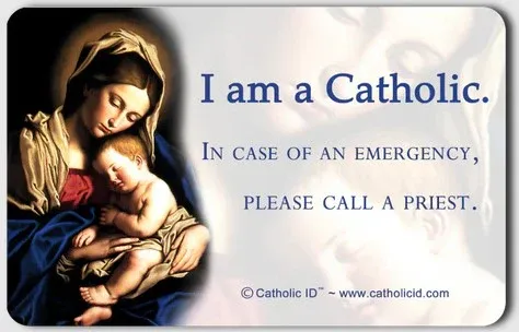 Catholic Id Wallet Card