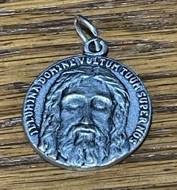 Holy Face Round Medal