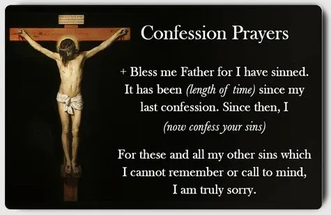 Confession Prayer Card
