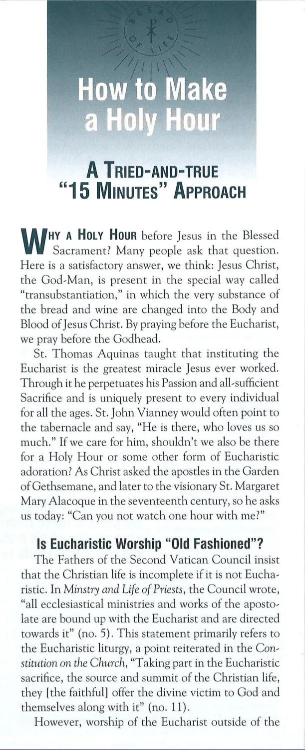 How To Make A Holy Hour 1