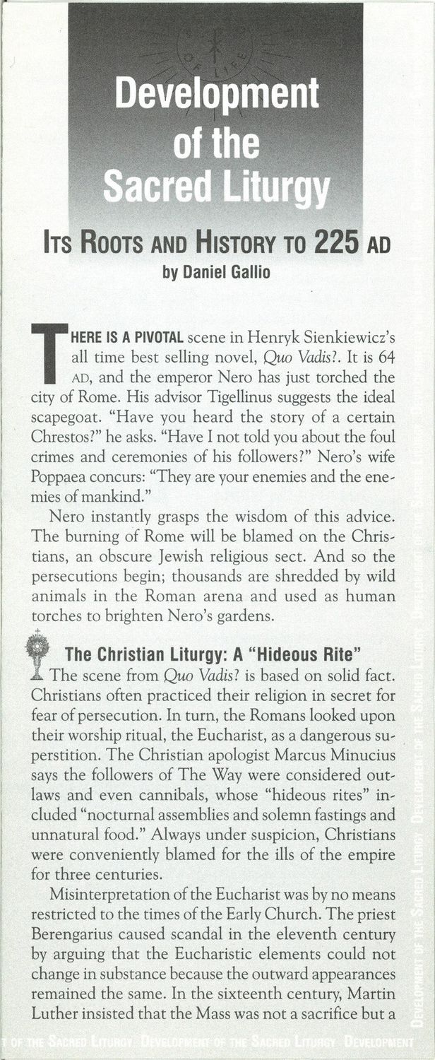 Development of Sacred Liturgy 1