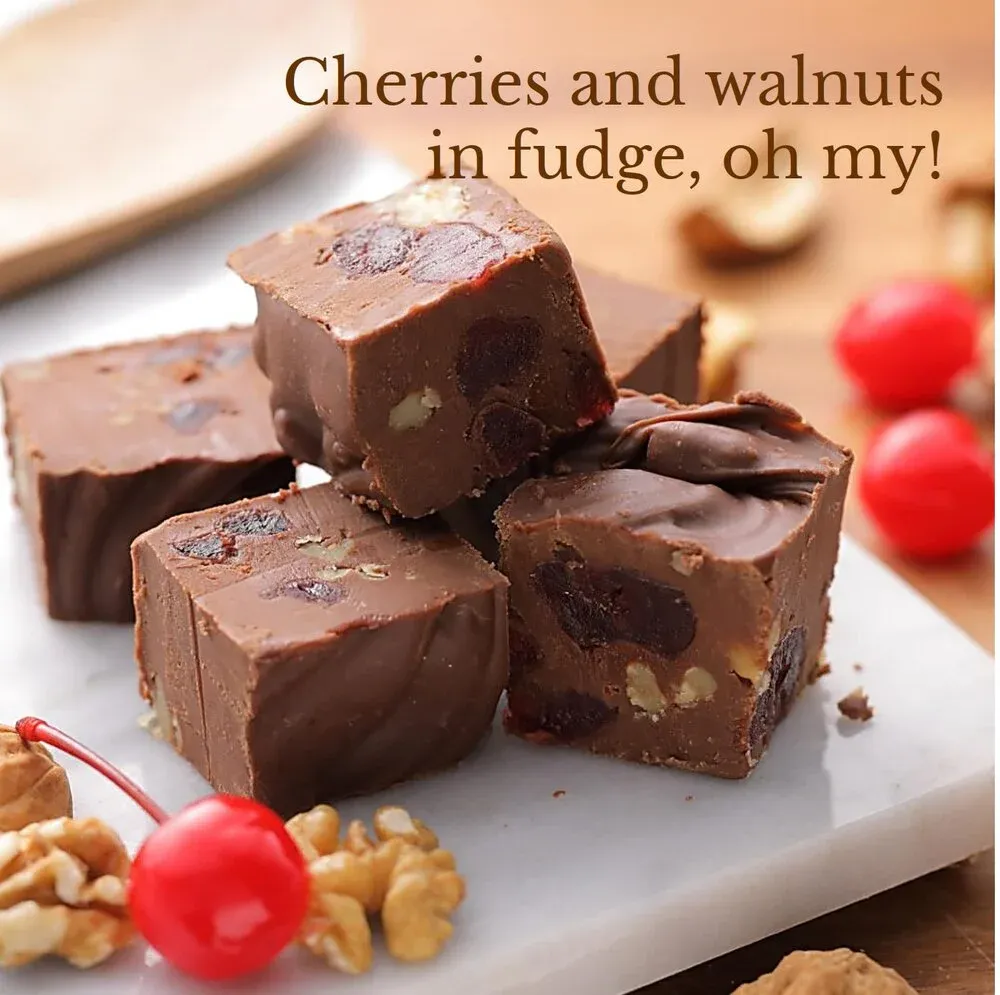 Chocolate Cherry Nut Fudge