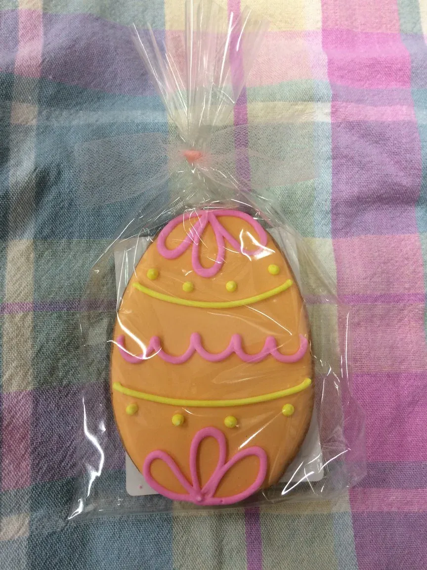 Peach Easter Egg Cookie