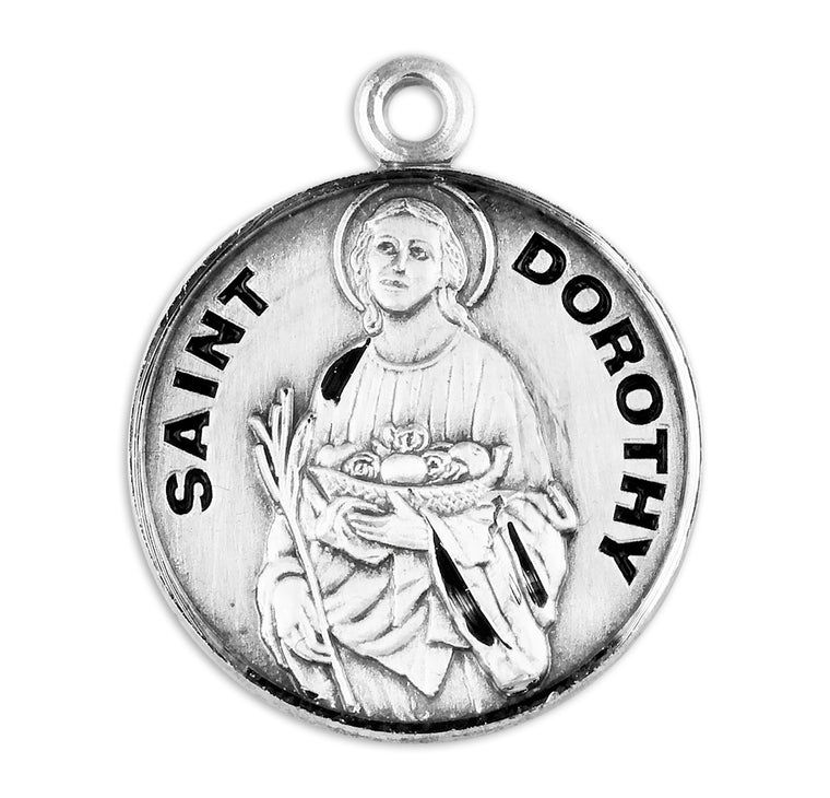 St Dorothy Round Medal 18" Chain