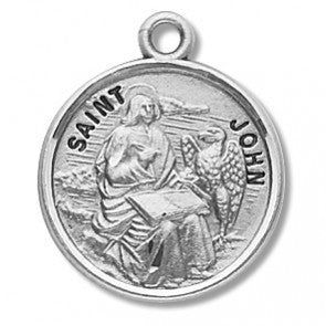 St John Round Medal 20" Chain