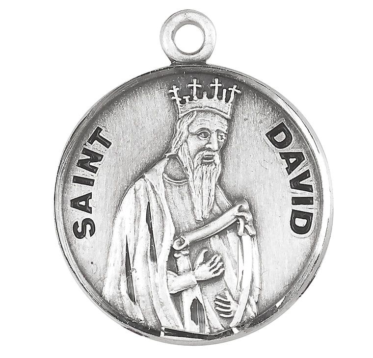 St David Round Medal 20" Chain