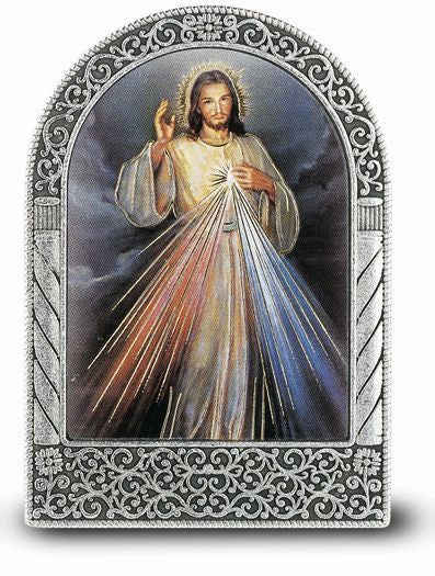 Divine Mercy Arched Plaque Sm