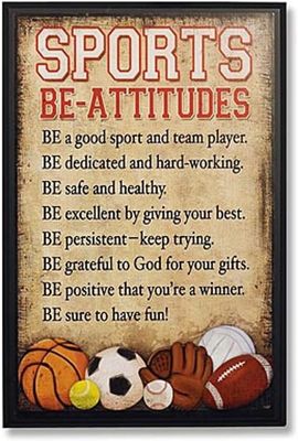 Sports Be-Attitudes Plaque