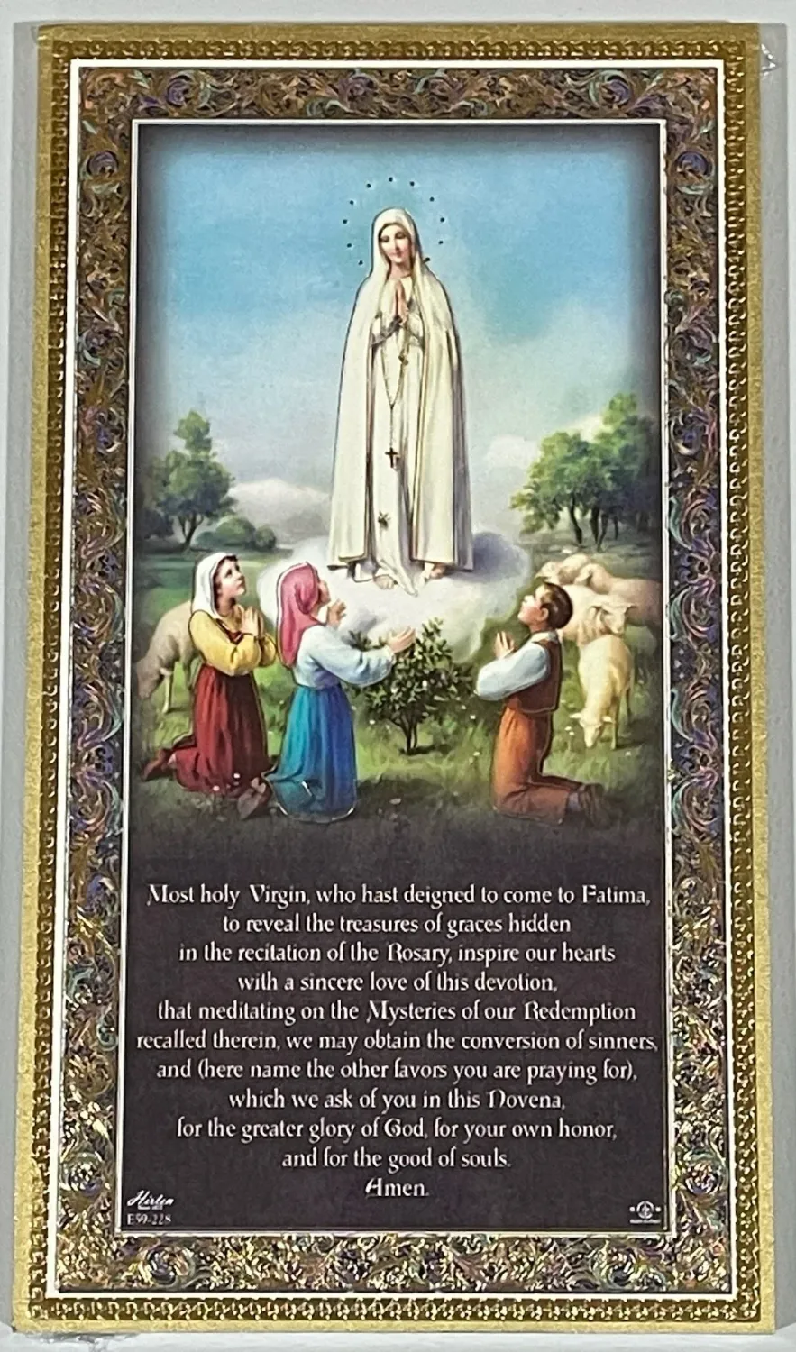 Our Lady of Fatima Plaque