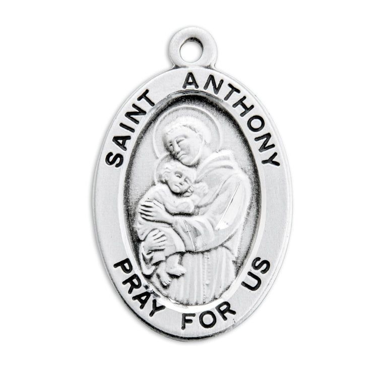 St Anthony Oval Medal 20" Chain