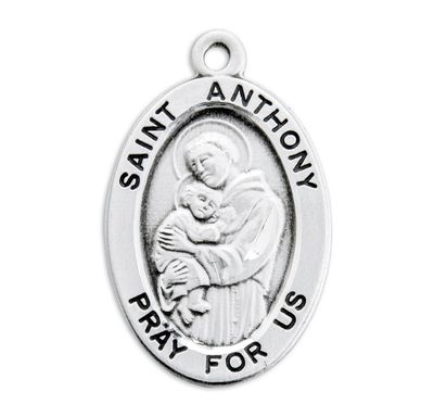 St Anthony Oval Medal 20" Chain