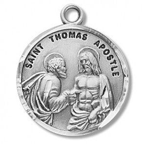 St Thomas the Apostle Round Medal 20" Chain